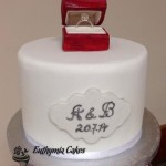 Luxury Wedding Cakes Eva Cockrell Cake Design Bespoke Wedding Cakes engagement cake white with ring box edible