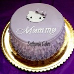 Bespoke Designer Celebration Cakes Kitty ruffle cake