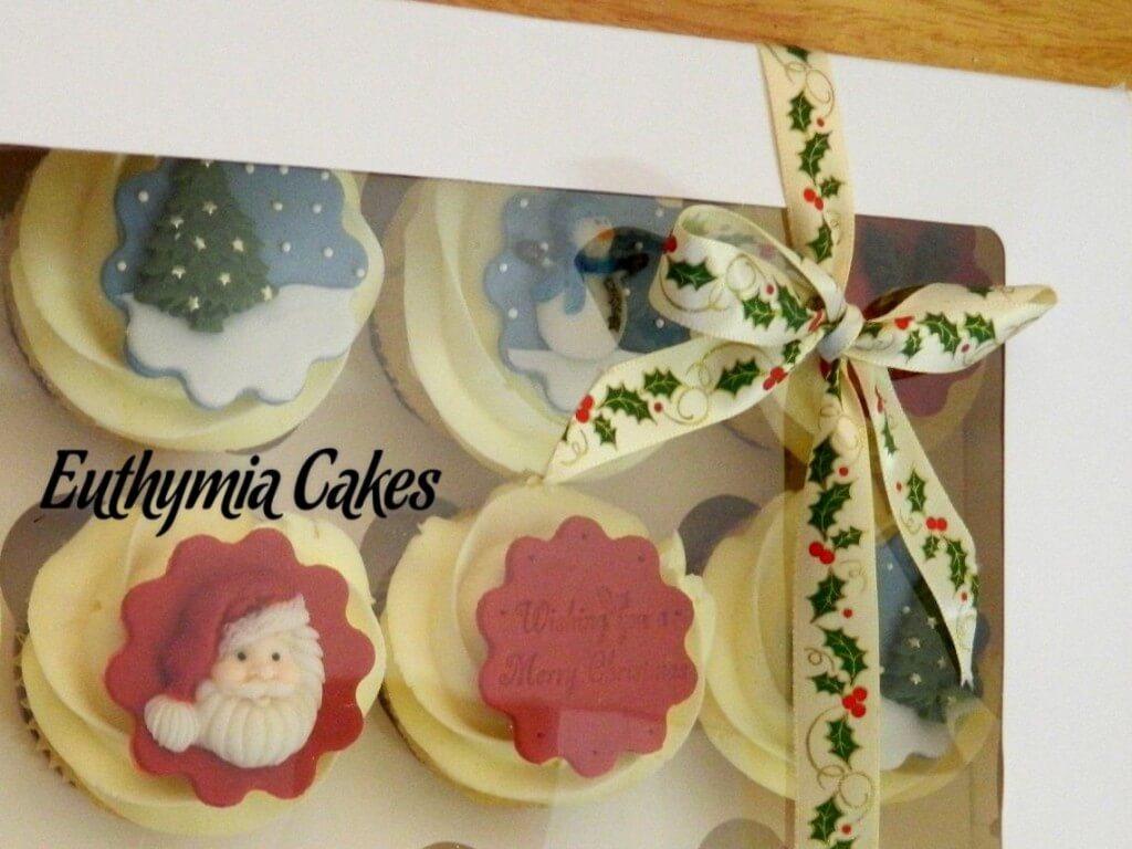 Christmas Orders last minute treats cakes Milton Keynes Christmas cupcakes Santa snowman christmas tree xmas