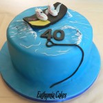 Bespoke Designer Celebration Cakes Wakeboarding cake 40th birthday