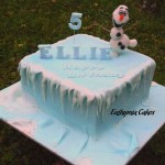 Frozen themed cake olaf the snowman