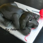Bespoke Designer Celebration Cakes Puppy 3D cake