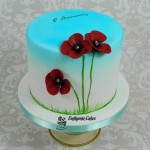 Bespoke Designer Celebration Cakes 8th Anniversary Poppy Cake