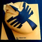Bespoke Designer Celebration Cakes Yellow Power Ranger Mask