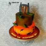 Bespoke Designer Celebration Cakes Dinosaur inspired cake