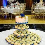 Luxury Wedding Cakes Eva Cockrell Cake Design Bespoke Wedding Cakes Unique Indian wedding cupcake tower in Royal Blue and Gold
