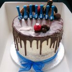 Bowling themed celebration cake