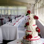 Luxury Wedding Cakes Eva Cockrell Cake Design Red and white wedding cake Collingtree Golf Club