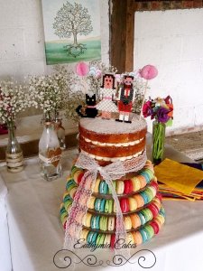 Rectory Farm Marquee Wedding Fair 25th March 2018 Furtho Manor naked wedding cake french macaron tower