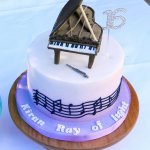 Music Piano and Flute brithday cake edible cake toppers