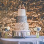 wedding cakes with sequins and ruffles picture by 1st class wedding photography james stenlake