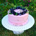 Blueberry and Raspberry birthday cake