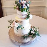 Luxury Wedding Cakes Eva Cockrell Cake Design Semi naked wedding cake with fresh flowers