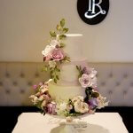 Luxury Wedding Cakes Eva Cockrell Cake Design Lilac Purple wedding cake with sugar flowers and foliage Indian wedding