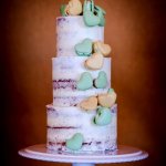 Luxury Wedding Cakes Eva Cockrell Cake Design Semi naked heart macaron wedding cake