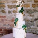 Luxury Wedding Cakes Eva Cockrell Cake Design golden chocolate drip cake with sugar succulents in Dodford Manor