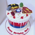 Superheroes birthday cake