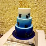 Luxury Wedding Cakes Eva Cockrell Cake Design blue ombre Disney inspired wedding cake