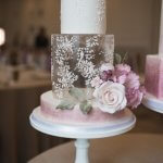 Luxury Wedding Cakes Eva Cockrell Cake Design Luxury Mauve 3 tier wedding cake. Jun Tan Photography in Horwood House Buckinghamshire