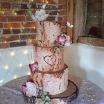 Luxury Wedding Cakes Eva Cockrell Cake Design Birch wedding cake with sugar flowers and butterflies Newton Blossomville