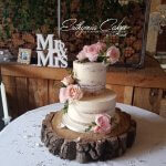 Luxury Wedding Cakes Eva Cockrell Cake Design 2 tier semi naked cake with garden roses