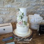 Luxury Wedding Cakes Eva Cockrell Cake Design Semi naked wedding cake at Huntsmill Farm