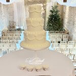 Vintage Lambeth Style wedding cake at Dodford Manor Farm Northamptonshire